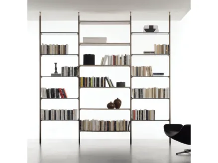 Libreria DL 300 CLARK in metallo e vetro di Ponti Terenghi